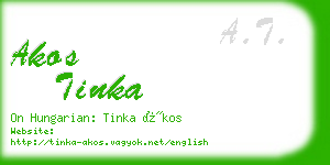 akos tinka business card